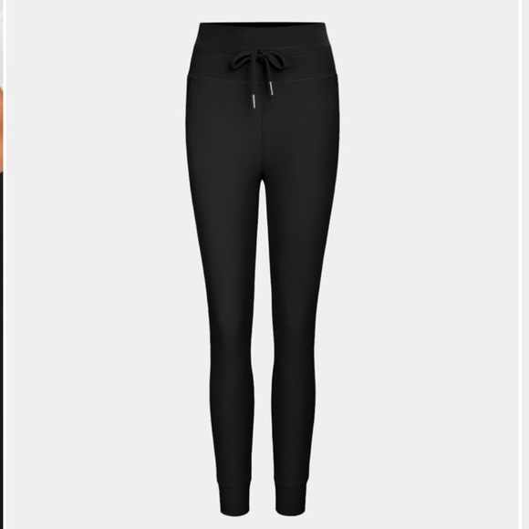 Softlyzero™ Airy High Waisted Drawstring Side Pocket Plain Full Length Joggers - Picture 3 of 3